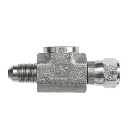 Brennan Industries 10MJ-10FJS-04FP Gauge Port Branch Tee 6574-10-10-04